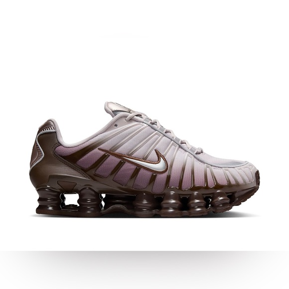 Nike Shox TL- Women's
Running Sneakers in Barboque
Brown and Metallic Silver - Picture 2 of 12